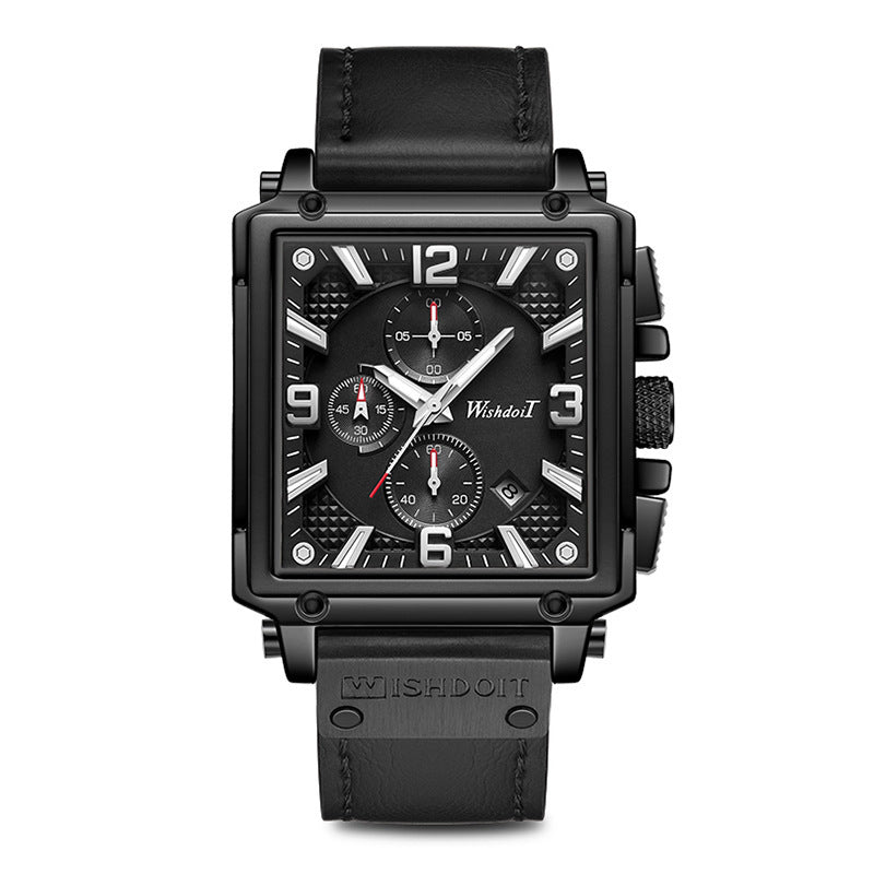 Automatic Square Waterproof Personality Watch Quartz Men'S Watch