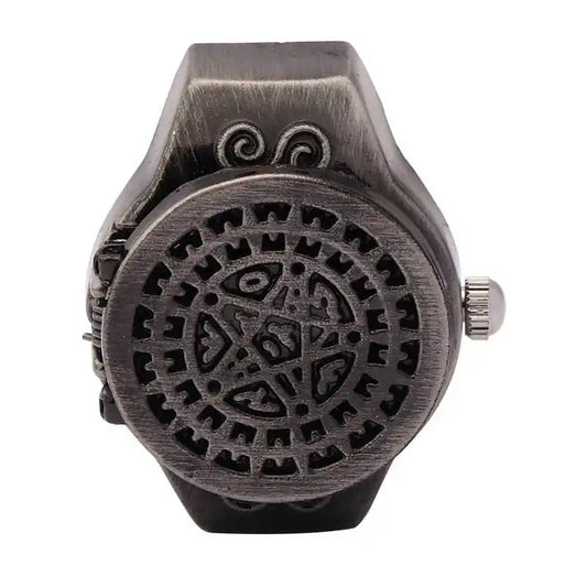 Quartz Watch Finger Watch Flip-Up Cover Vintage Finger Quartz Watch for Men Male Finger Quartz Watch