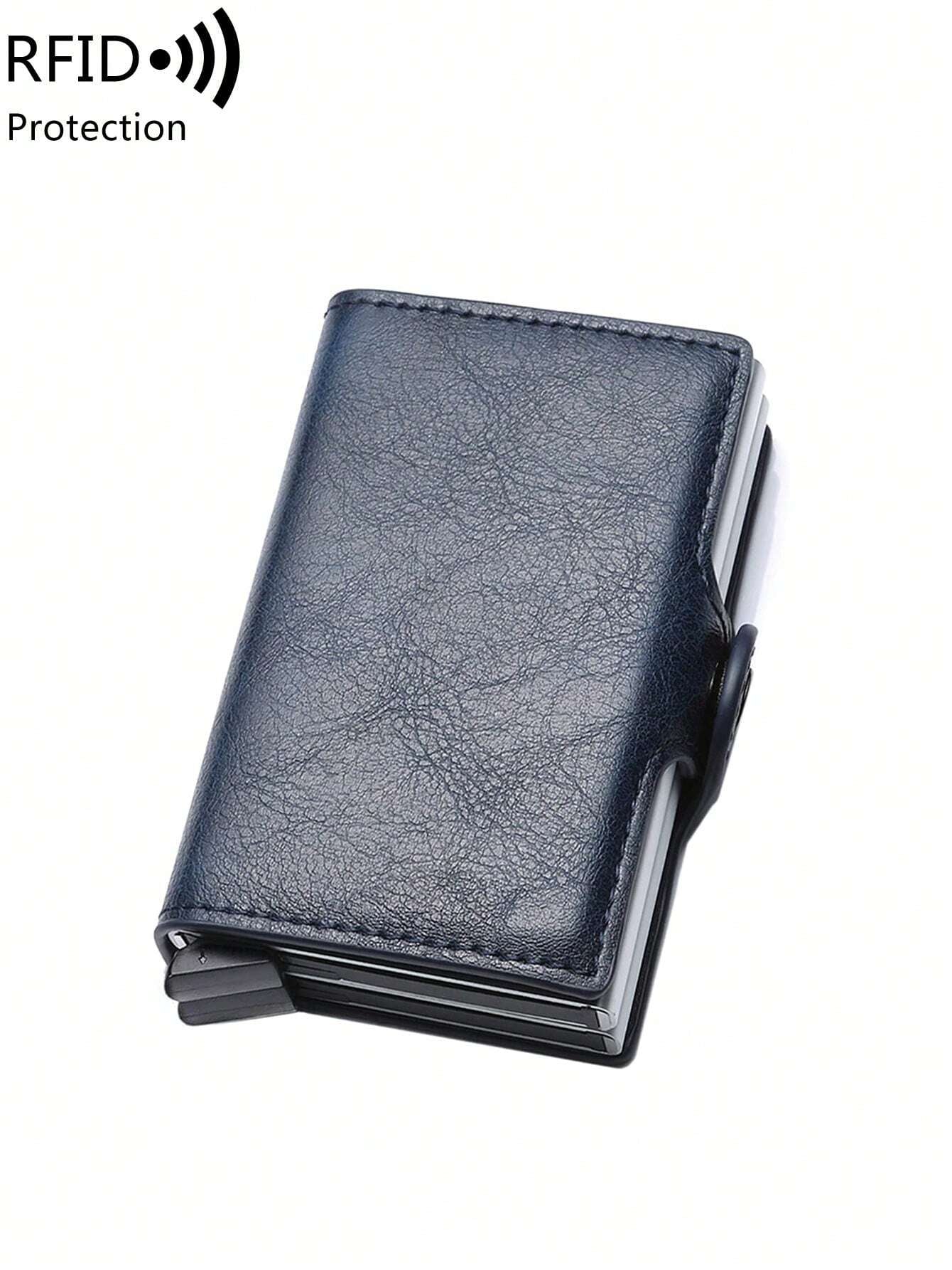 With Blocking Pop up PU Leather Money Clip Wallet Double Card Case Lightweight Portable Card ID Card White-Collar Workers for Male Holiday for Anniversary for Birthday Gift Accessories Gift Casual Robber Card Holder Wallet Business Card Holder Credit Card Holder for Men Mini Wallet Card Wallet Rfid Wallet