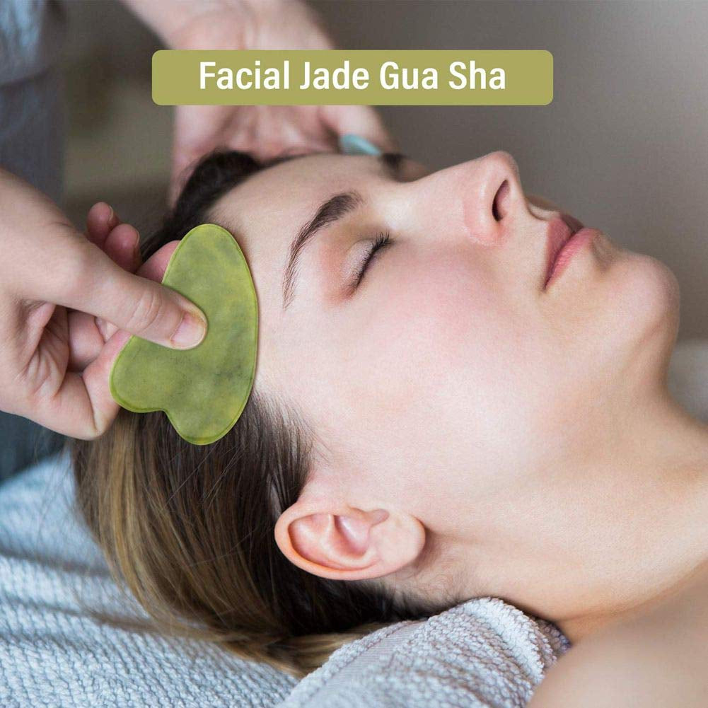 Jade Roller for Face - Gua Sha - Lymphatic Drainage Tool for Face, Eye, Neck, Body - Skin Tightening - Reduces Wrinkles and Fine Lines