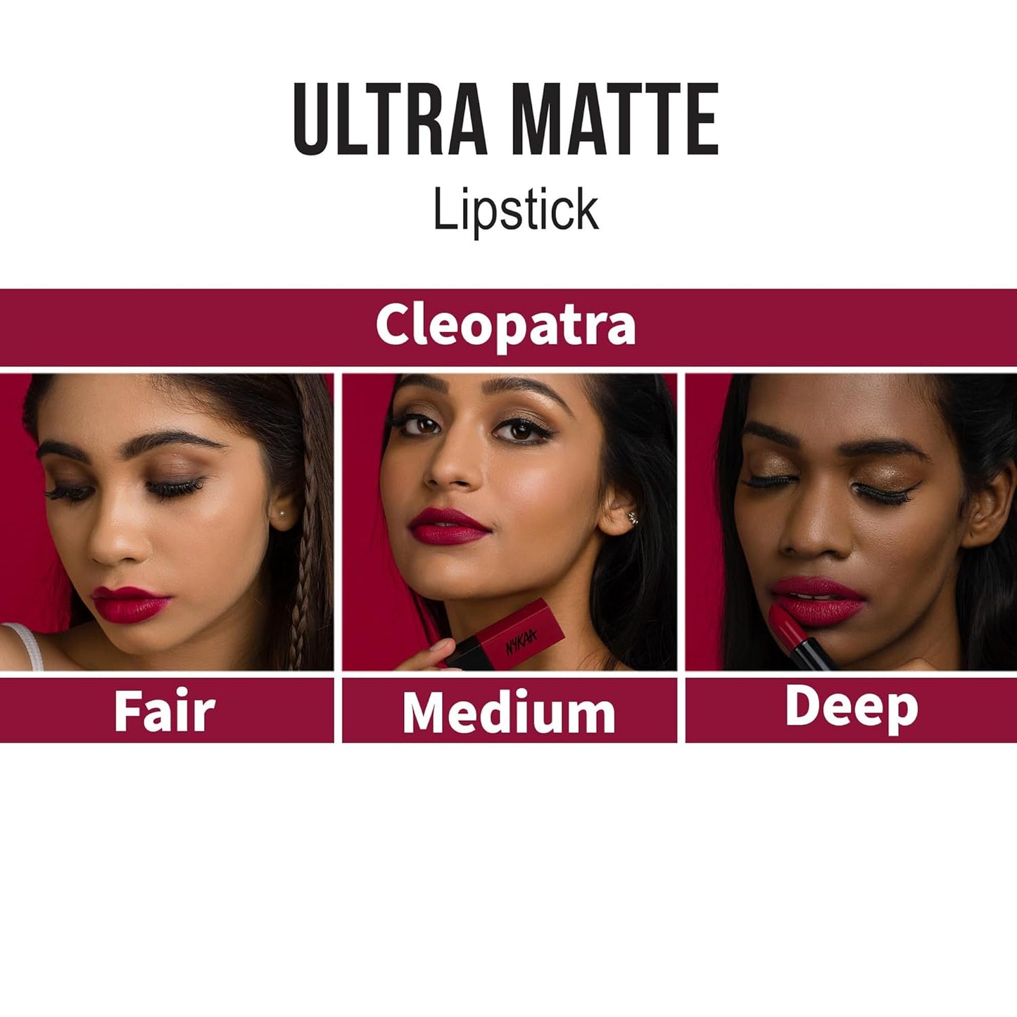 Cosmetics Ultra Matte Mini Lipstick - Nourishing Lip Makeup with Intense Color Payoff - Lip Color with Velvety Texture - 08 Cleopatra - 0.06 Oz