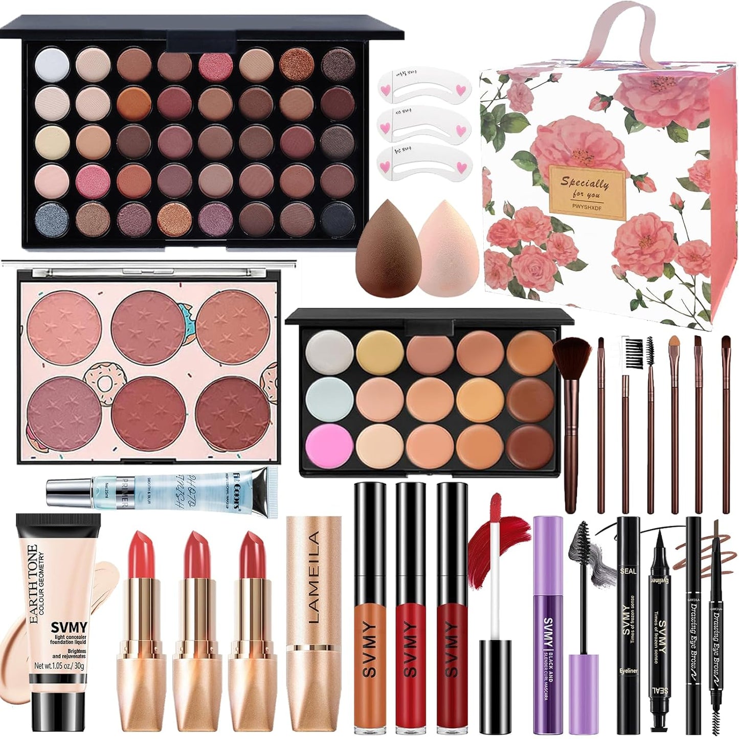 Makeup Set for Women, Makeup Kit for Beginners Teen Girls, Makeup Gift Set for Teens, Makeup Kit for Girls, Eyeshadow Palette, Lip Gloss, Face & Eye Make Up