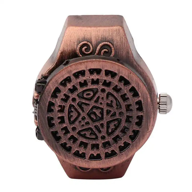 Quartz Watch Finger Watch Flip-Up Cover Vintage Finger Quartz Watch for Men Male Finger Quartz Watch