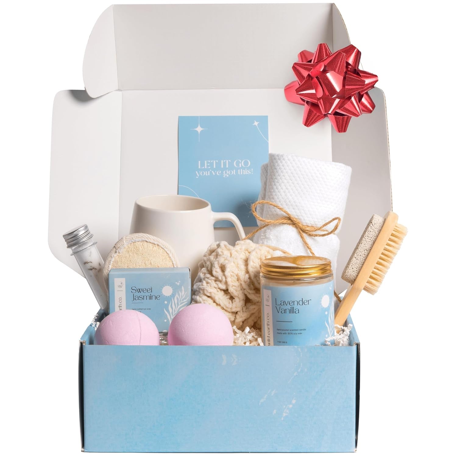 Set for Women - Self Care Assortment Gift Box | Relaxation Gift Collection Box for Self Care | Ideal Gift with Mug, Candle, Bath Bombs & Bar Soap