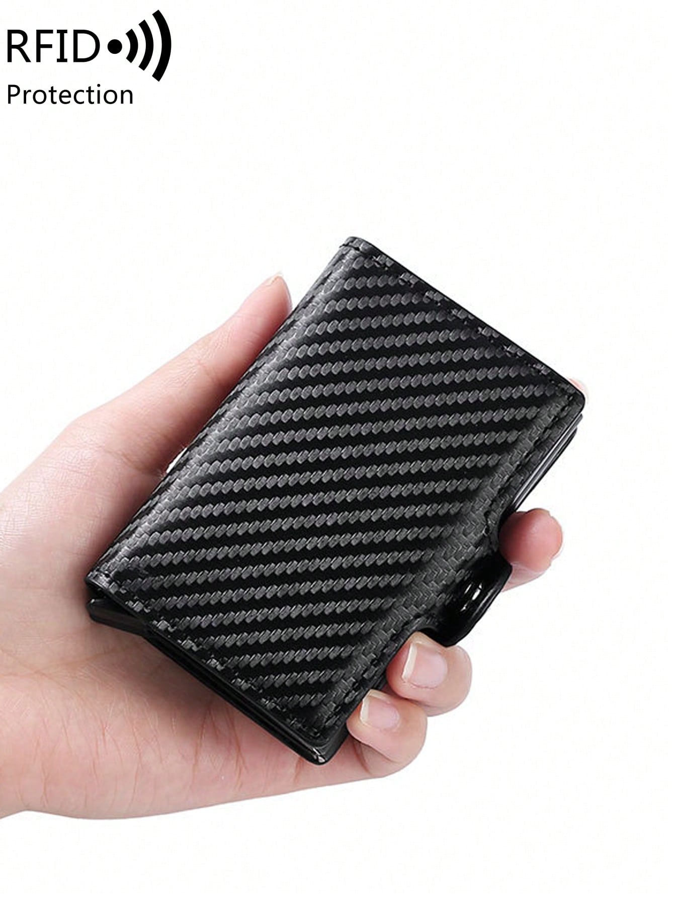 With Blocking Pop up PU Leather Money Clip Wallet Double Card Case Lightweight Portable Card ID Card White-Collar Workers for Male Holiday for Anniversary for Birthday Gift Accessories Gift Casual Robber Card Holder Wallet Business Card Holder Credit Card Holder for Men Mini Wallet Card Wallet Rfid Wallet