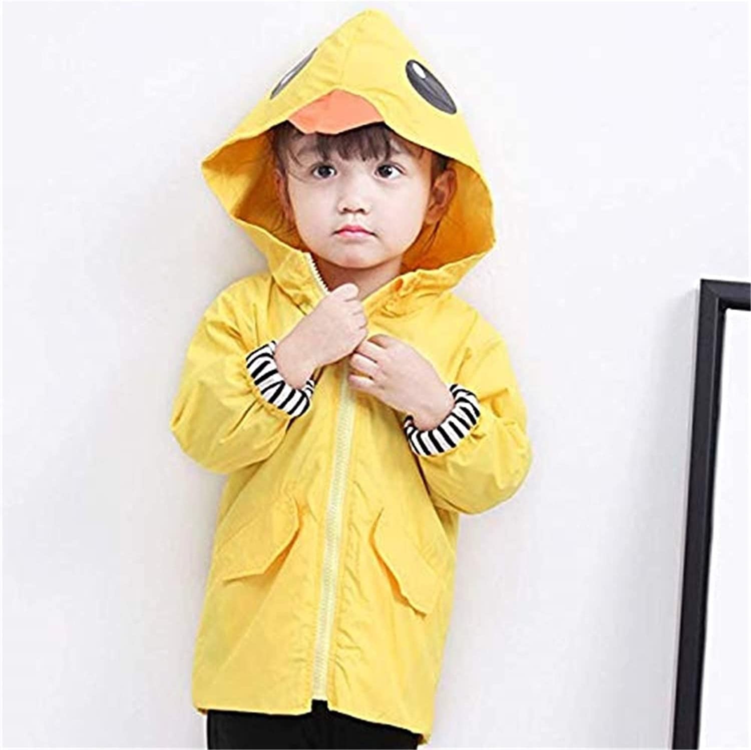 Toddler Baby Boy Girl Duck Rain Jacket Cute Cartoon Animal Raincoat Hoodie Kids Coat Fall Winter School Outfit