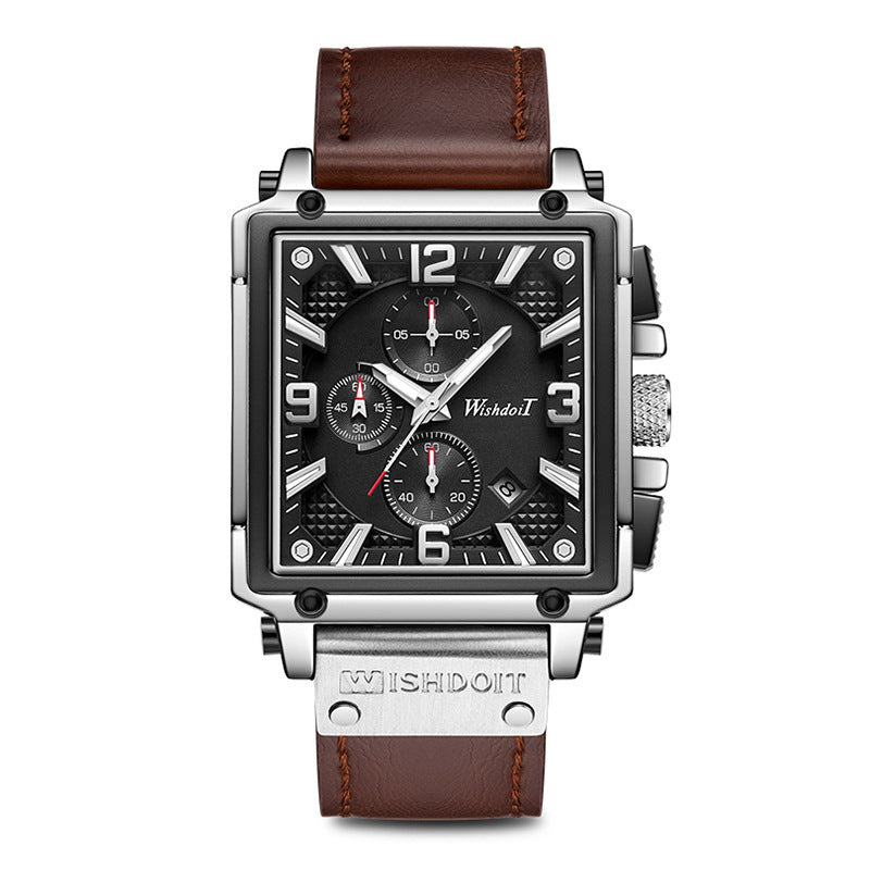 Automatic Square Waterproof Personality Watch Quartz Men'S Watch