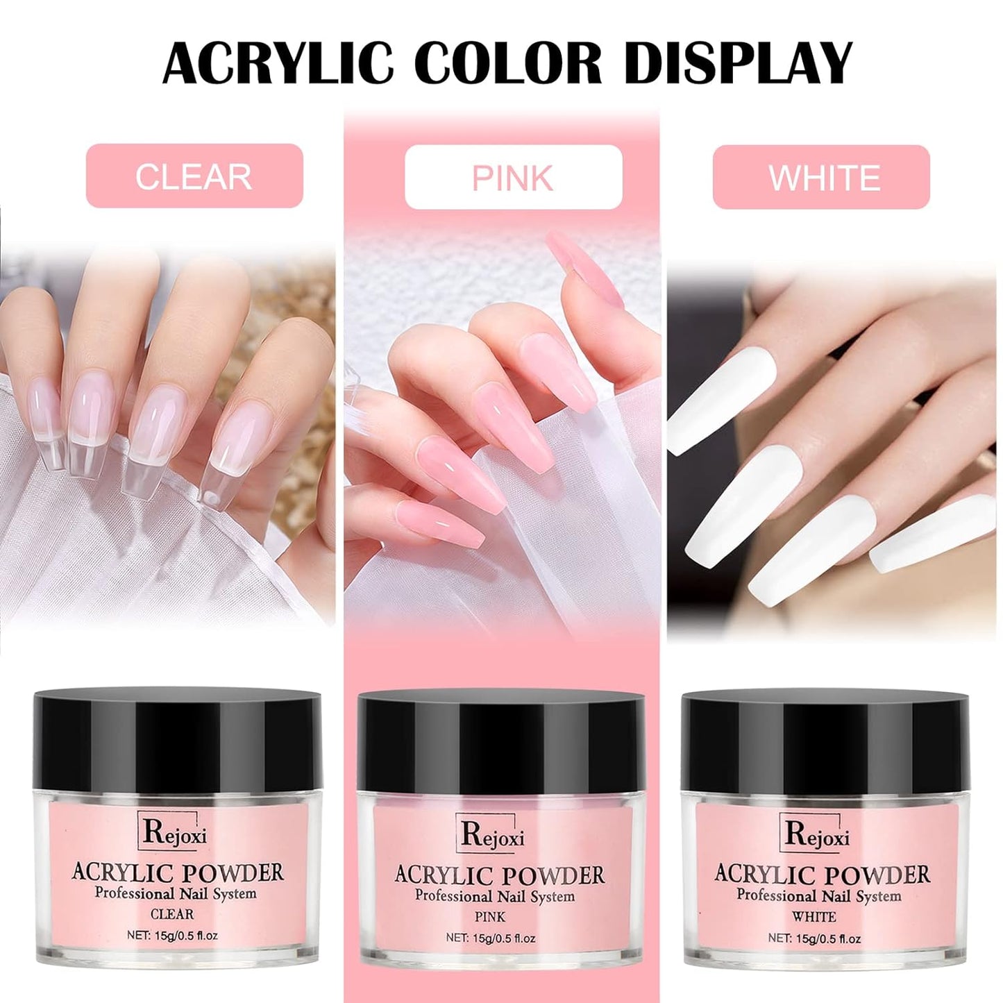 Acrylic Nail Kit with Prep Dehydrator and Primer, Acrylic Nail Powder and Liquid Kit for Acrylic Nails Extension Beginner DIY Nail Kit with Everything