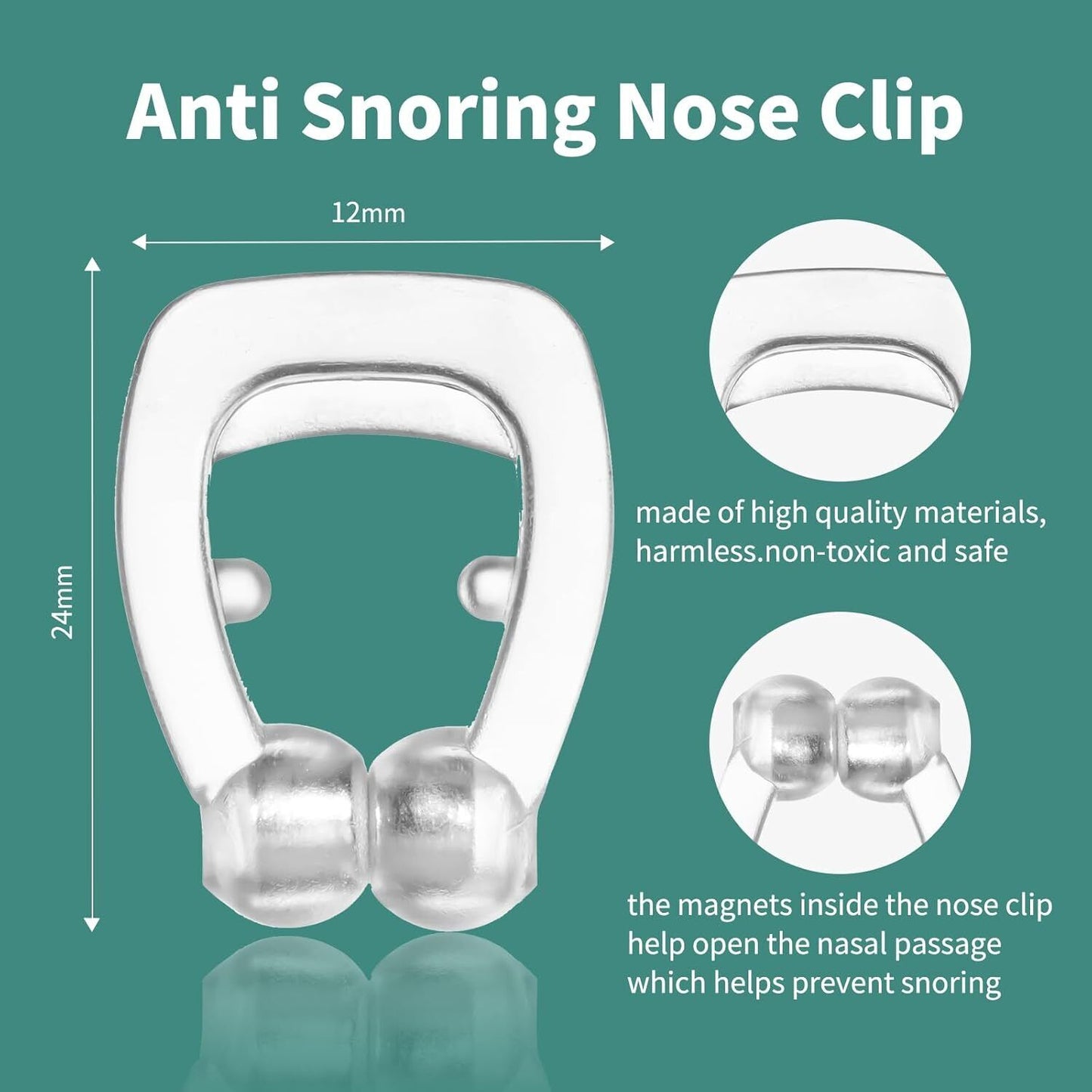 Anti Snoring Devices - Silicone Nose Clip Stop Snoring(6 Pack), Effective To