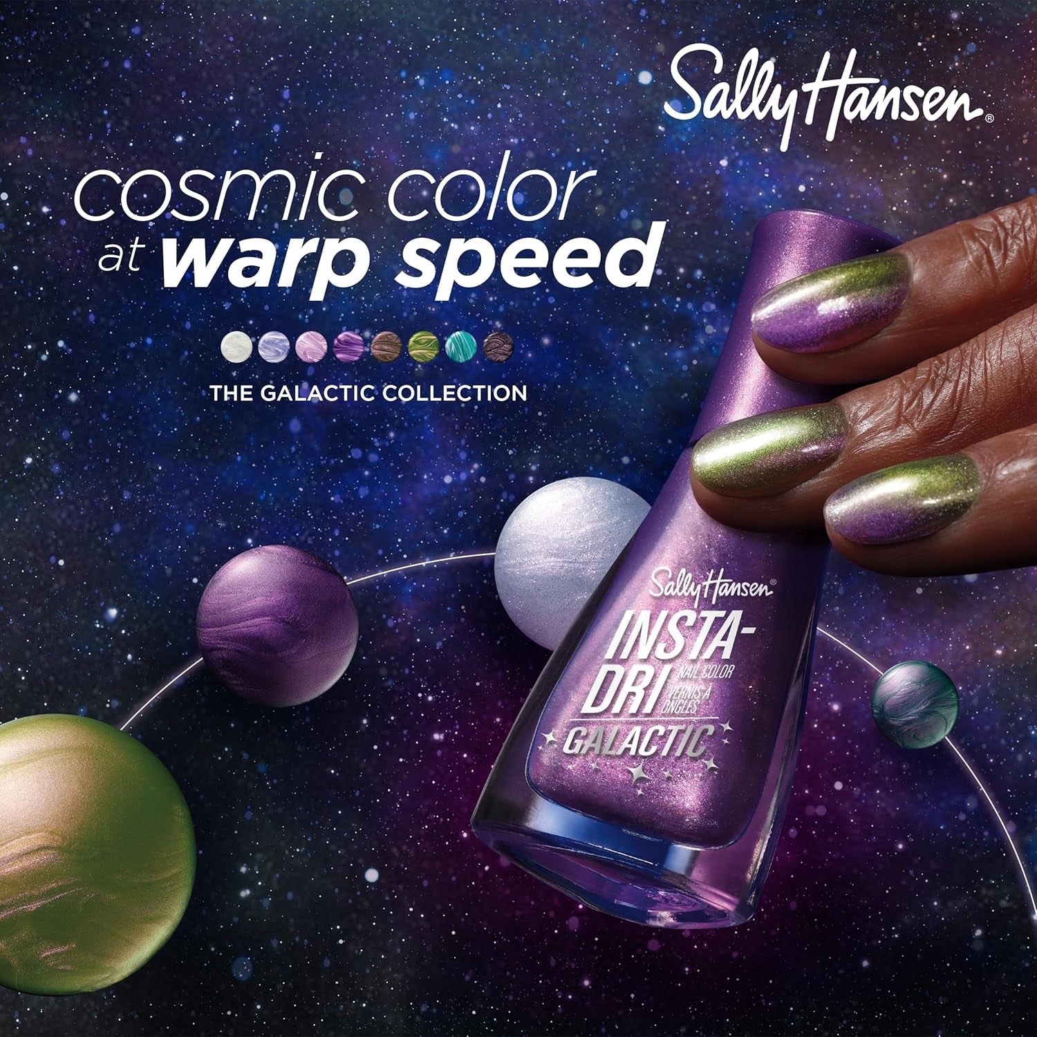 Insta-Dri® Galactic, Lunar Love, Quick Dry, Long Lasting, Streak-Free Shine, Metallic Purple Nail Polish