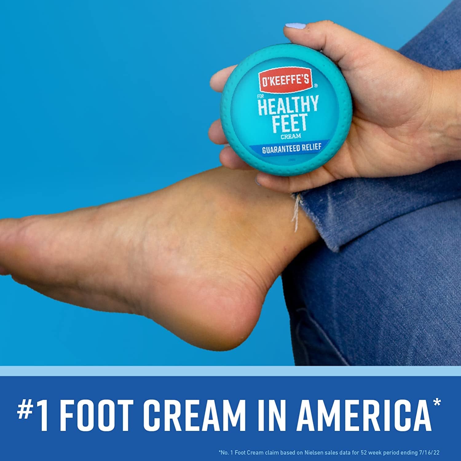 for Healthy Feet Foot Cream, Guaranteed Relief for Extremely Dry, Cracked Feet, Instantly Boosts Moisture Levels, 3.2 Ounce Jar, (Pack of 3)