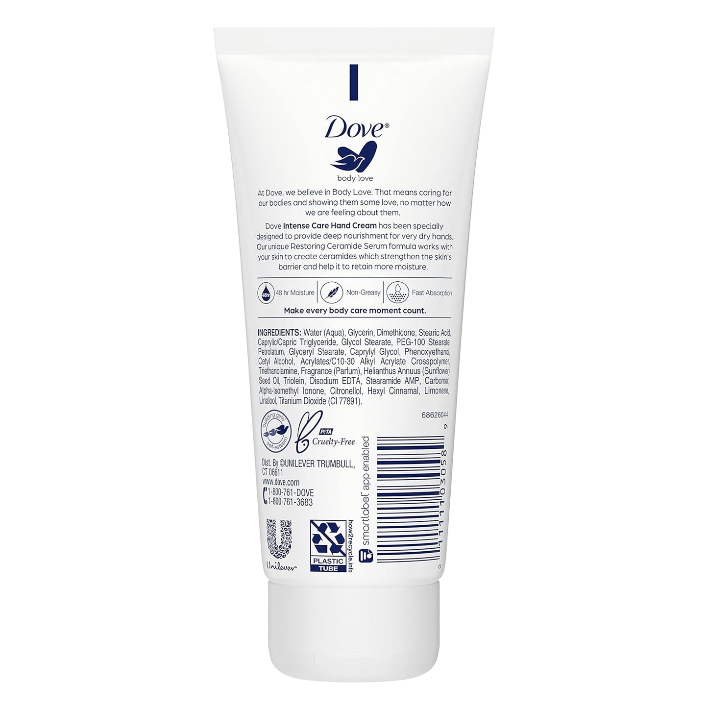 Body Love Moisturizing Hand Cream for Rough or Dry Skin Intense Care Softens and Smoothes 3Oz 4 Count