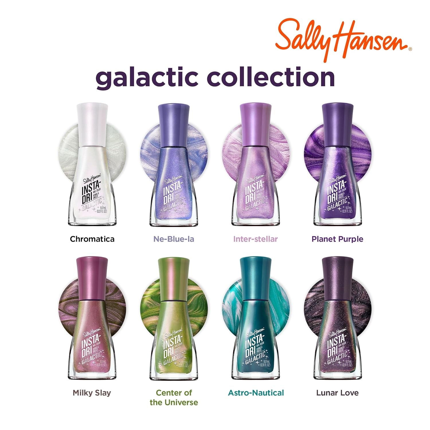 Insta-Dri® Galactic, Lunar Love, Quick Dry, Long Lasting, Streak-Free Shine, Metallic Purple Nail Polish