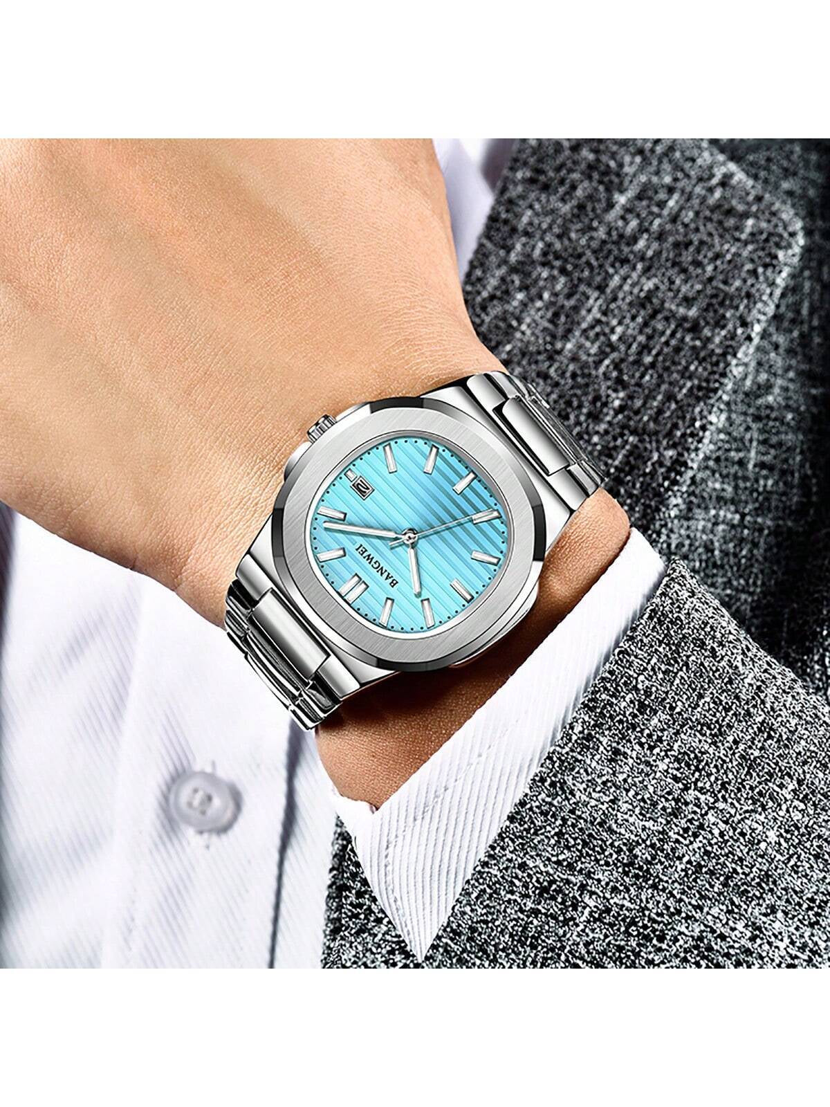 LIGE LIGE Men Watch Top Brand Stainless Steel Watches for Men Sport Date Waterproof Quartz Watches Men Chronograph Father