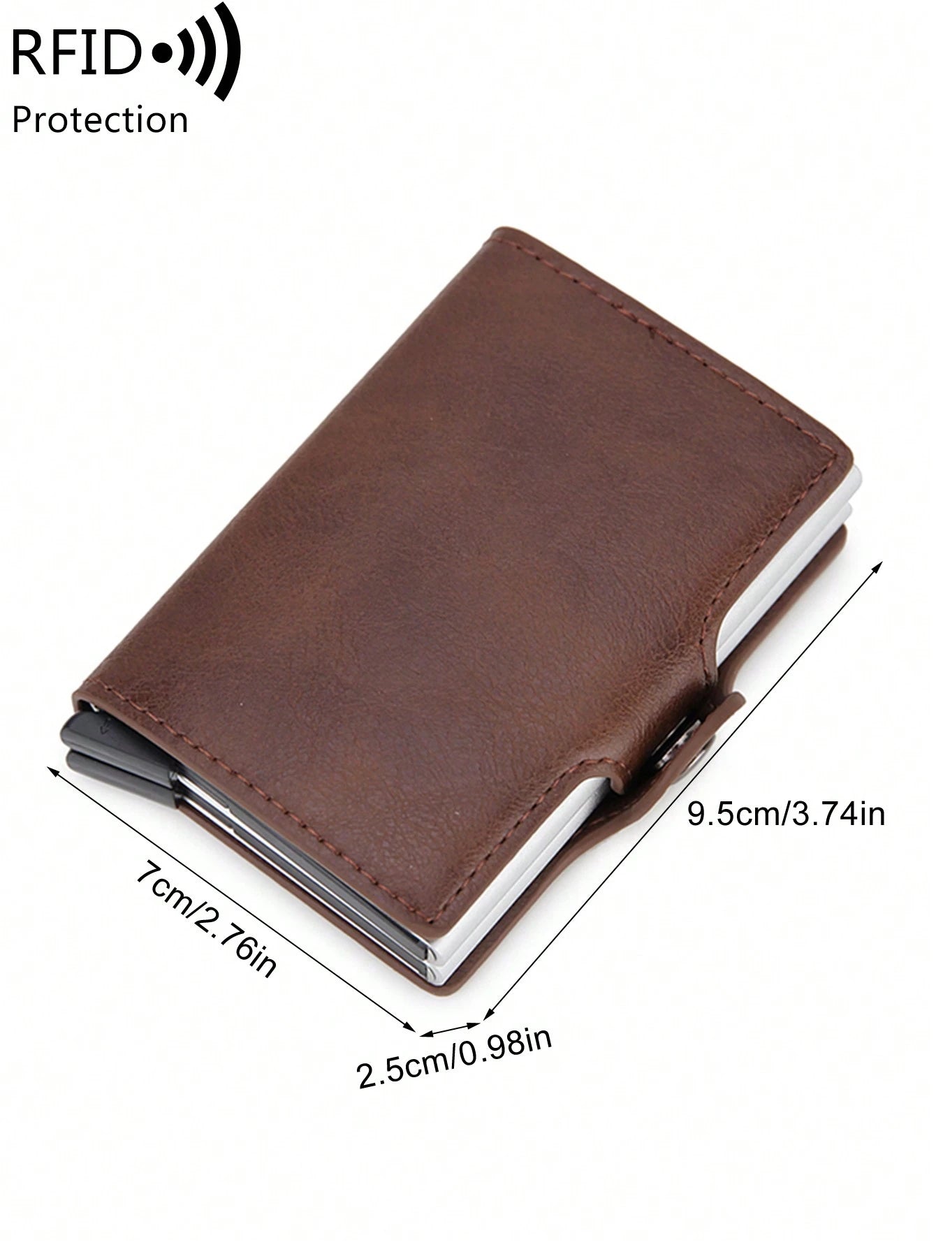 With Blocking Pop up PU Leather Money Clip Wallet Double Card Case Lightweight Portable Card ID Card White-Collar Workers for Male Holiday for Anniversary for Birthday Gift Accessories Gift Casual Robber Card Holder Wallet Business Card Holder Credit Card Holder for Men Mini Wallet Card Wallet Rfid Wallet