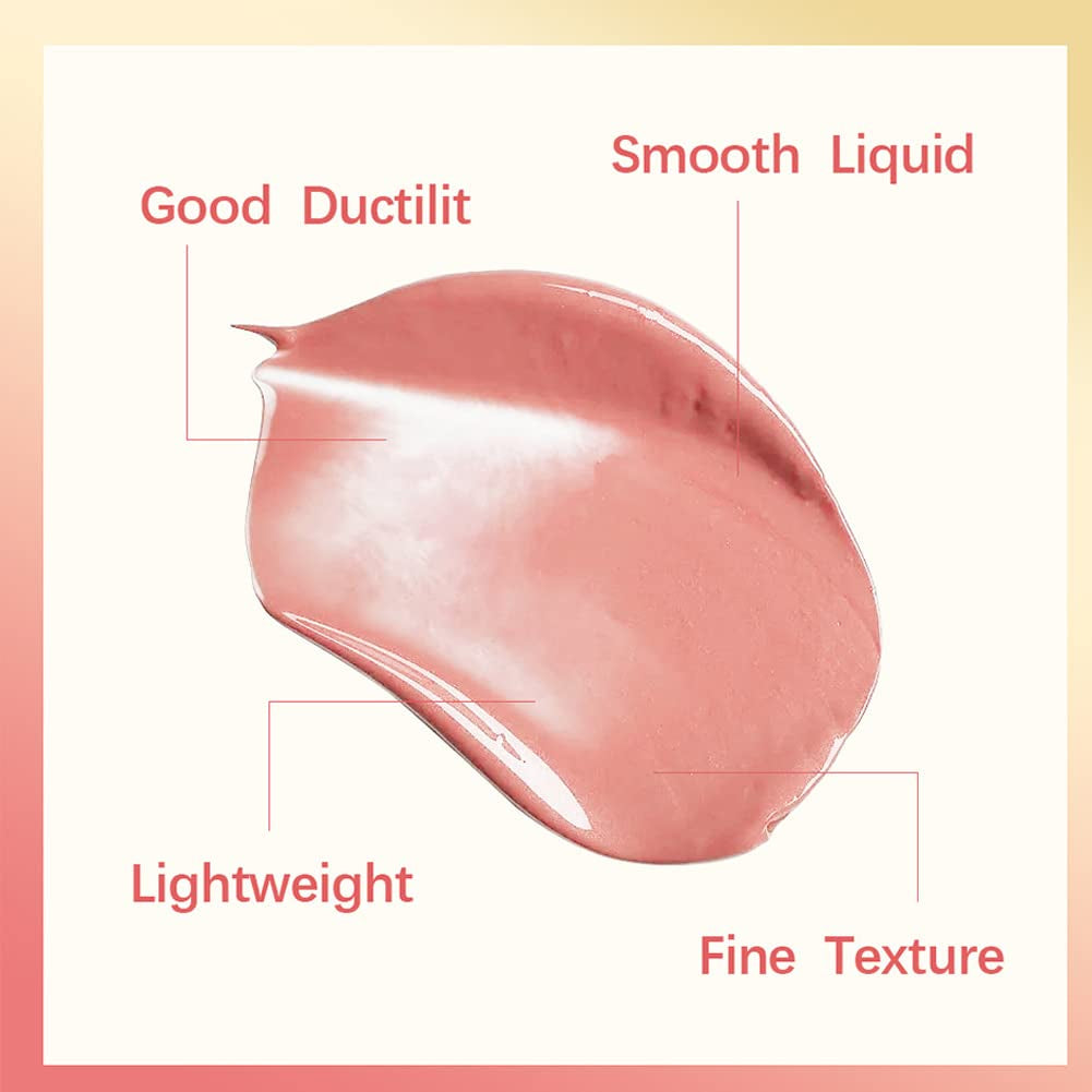 Soft Cream Blush Makeup, Liquid Blush for Cheeks, Natural-Looking Long Lasting, Smudge Proof, Velvet Mousse,Dewy Finish, Easy to Blend Blusher (#3)