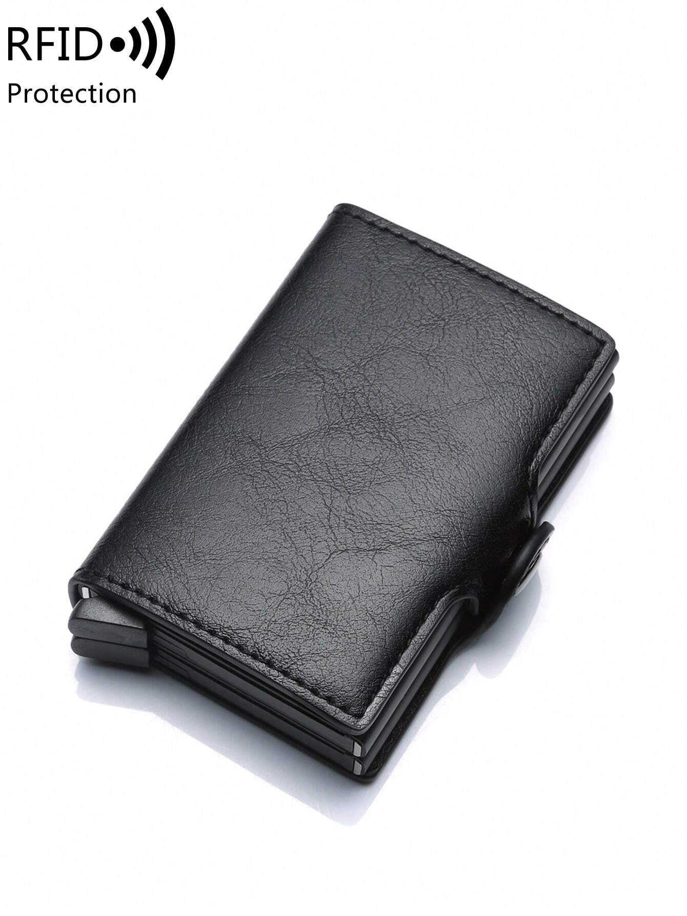 With Blocking Pop up PU Leather Money Clip Wallet Double Card Case Lightweight Portable Card ID Card White-Collar Workers for Male Holiday for Anniversary for Birthday Gift Accessories Gift Casual Robber Card Holder Wallet Business Card Holder Credit Card Holder for Men Mini Wallet Card Wallet Rfid Wallet