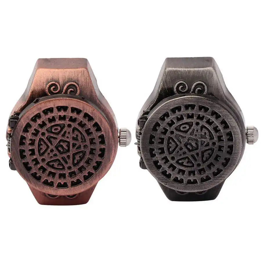 Quartz Watch Finger Watch Flip-Up Cover Vintage Finger Quartz Watch for Men Male Finger Quartz Watch