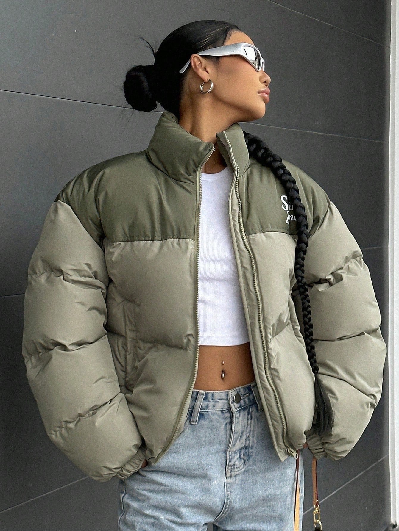 DAZY Women Short Thick Padded Coat, Winter Coat