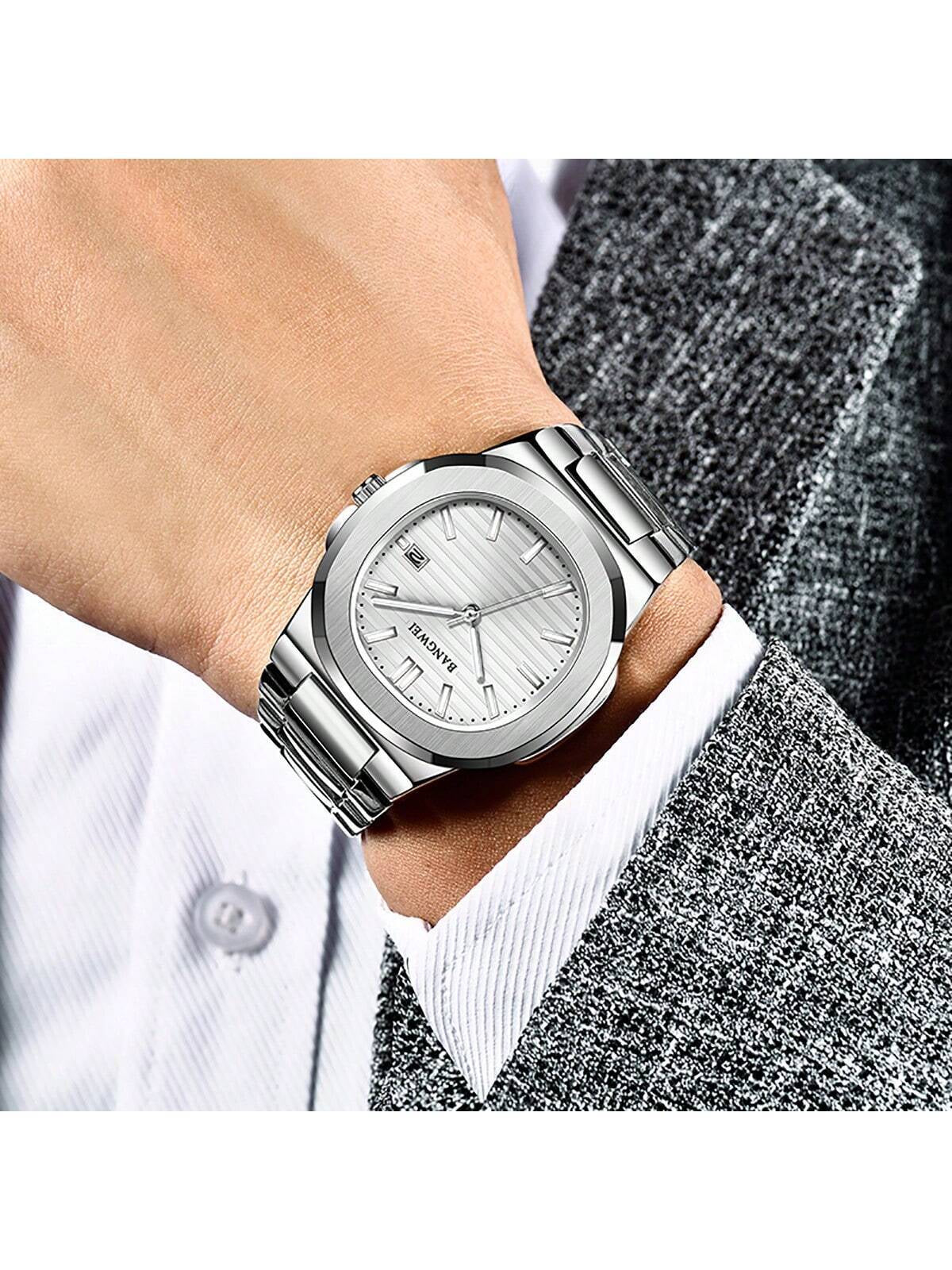 LIGE LIGE Men Watch Top Brand Stainless Steel Watches for Men Sport Date Waterproof Quartz Watches Men Chronograph Father