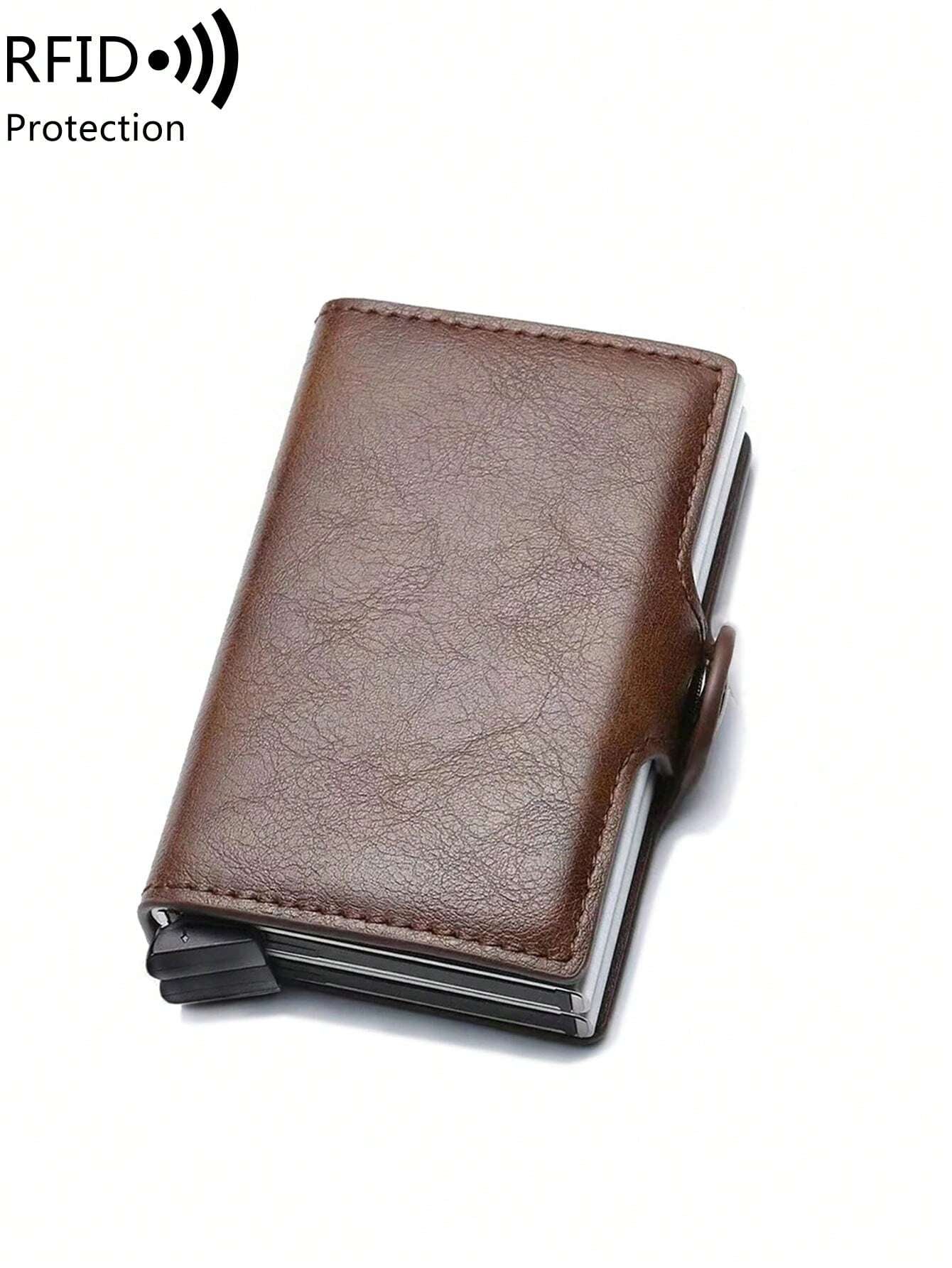 With Blocking Pop up PU Leather Money Clip Wallet Double Card Case Lightweight Portable Card ID Card White-Collar Workers for Male Holiday for Anniversary for Birthday Gift Accessories Gift Casual Robber Card Holder Wallet Business Card Holder Credit Card Holder for Men Mini Wallet Card Wallet Rfid Wallet