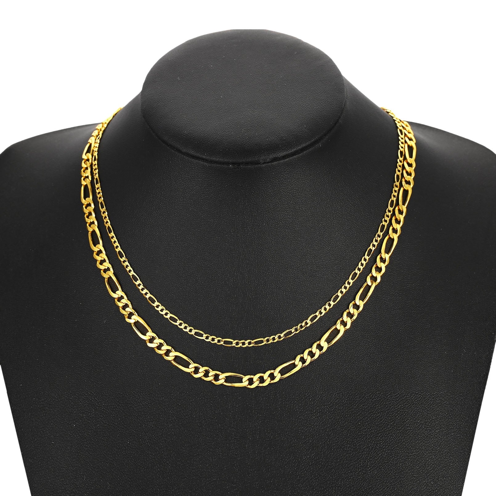 5Mm Figaro Chain 14K Gold in 925 Sterling Silver Chain Necklace for Women Men, Super Thin & Strong Necklace Chain