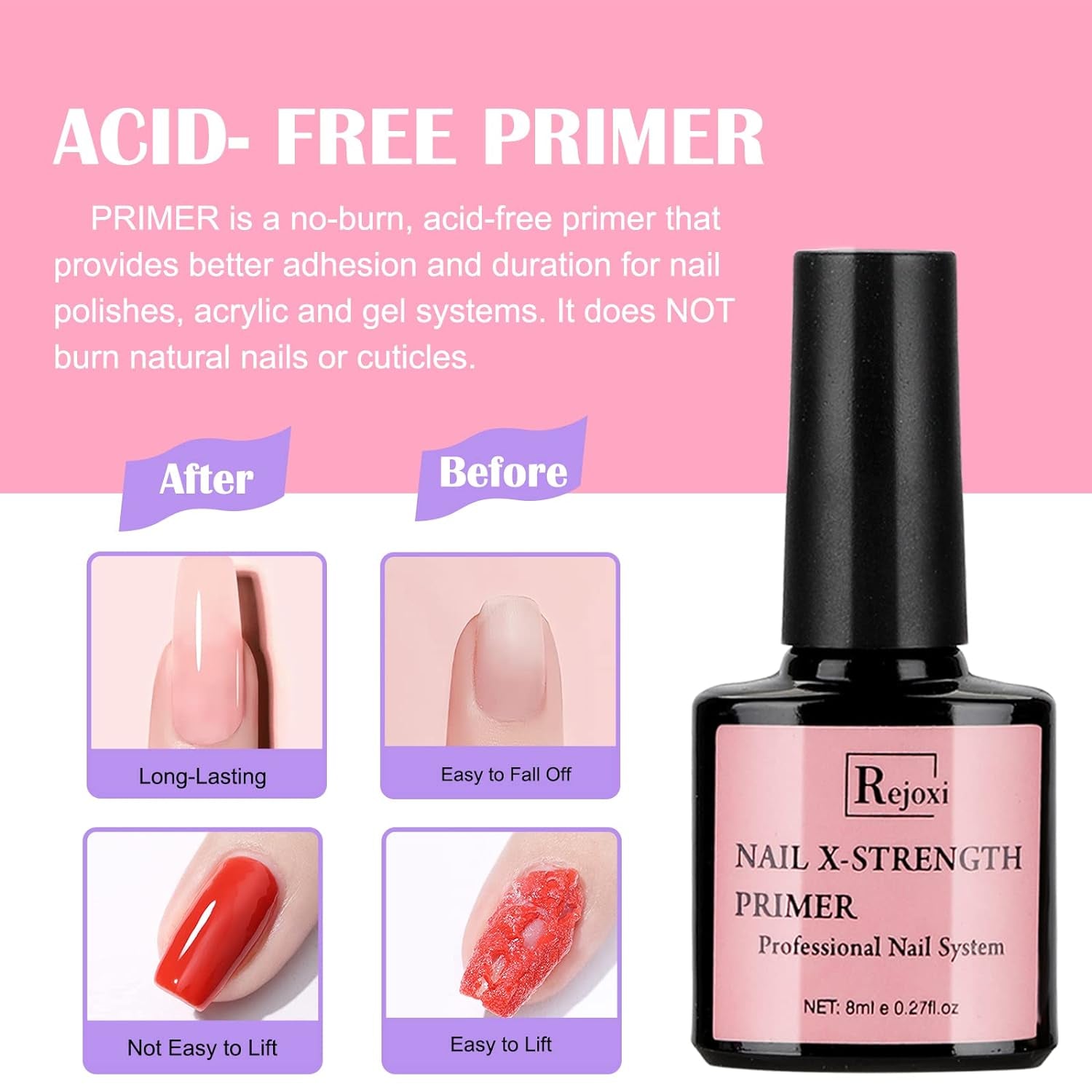 Acrylic Nail Kit with Prep Dehydrator and Primer, Acrylic Nail Powder and Liquid Kit for Acrylic Nails Extension Beginner DIY Nail Kit with Everything