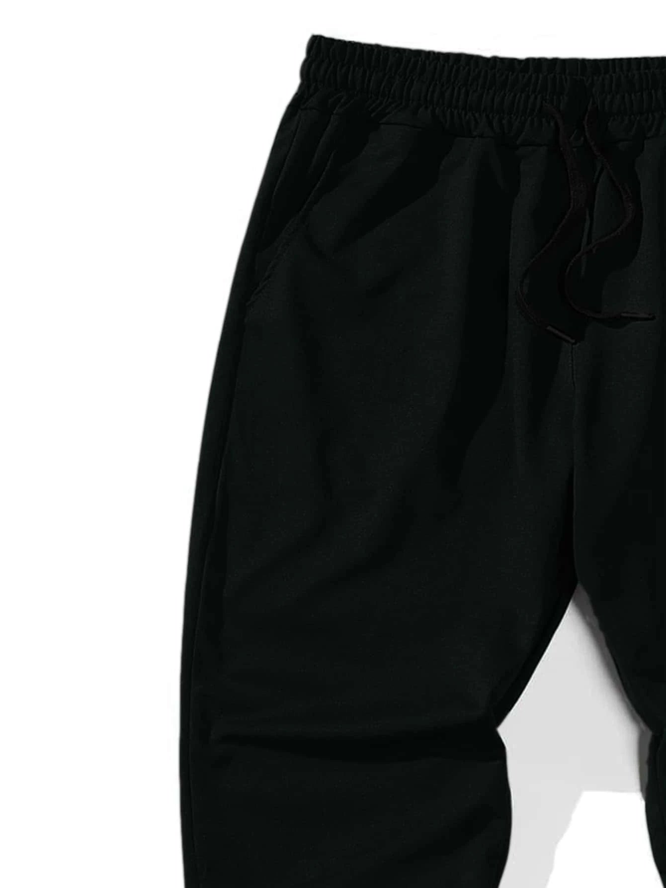 Manfinity Sporsity Men'S Loose Fit Los Angeles Letter Printed Sweatpants with Drawstring Waist, Going Out Long Casual Preppy Sweatpants, for Husband, Boyfriend Gifts