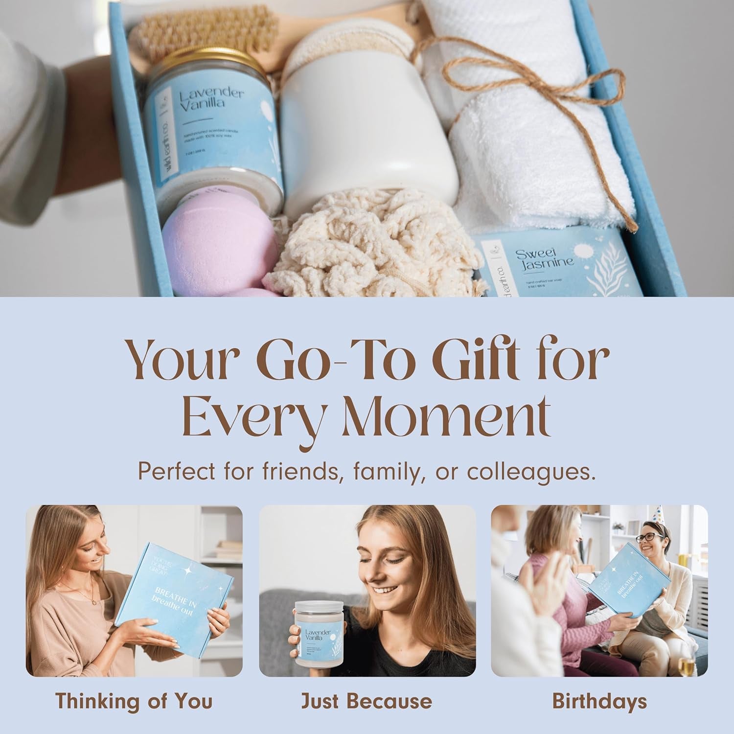 Set for Women - Self Care Assortment Gift Box | Relaxation Gift Collection Box for Self Care | Ideal Gift with Mug, Candle, Bath Bombs & Bar Soap