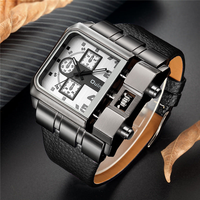 Quartz Watch Men'S Watch Wholesale OULM Casual Belt Men'S Watch